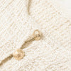 Round neck short sleeved layered decorative knitted sweater jacket