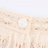 Single breasted hollow knitted camisole vest for women