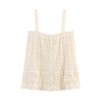 Single breasted hollow knitted camisole vest for women